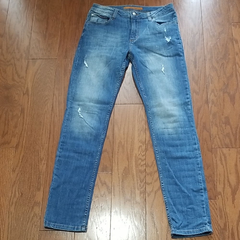 Joe's Jeans Big Kids Blue Distressed Jeans Sz 18 - Picture 2 of 7